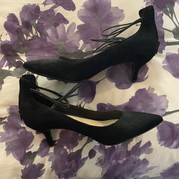 Nine West Black Suede Formal Heels - Picture 2 of 5